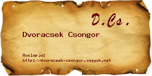 Dvoracsek Csongor névjegykártya
