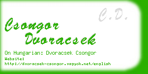 csongor dvoracsek business card